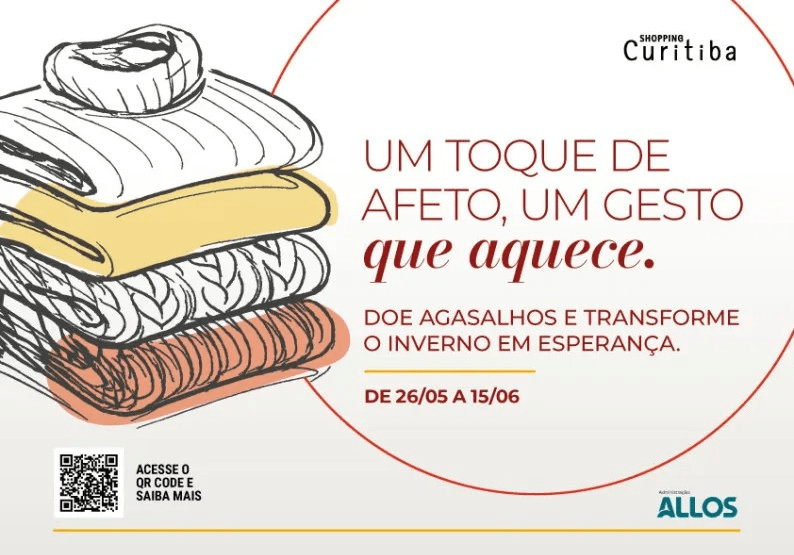 Shopping Curitiba realiza campanha de arrecadação de agasalhos